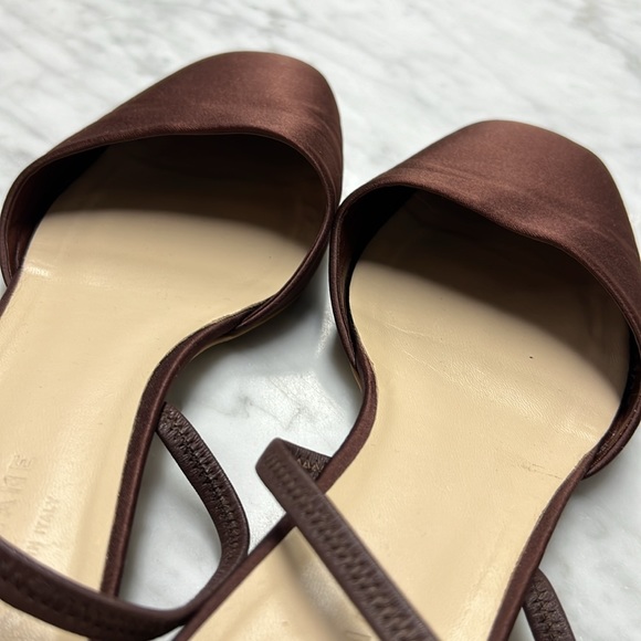 Everlane The Tapered Square Toe Slingback Size 11 in Brown - Picture 3 of 10